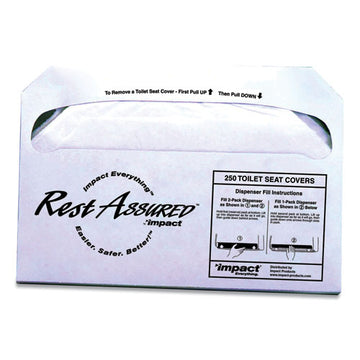 Impact® Rest Assured Seat Covers, 14.25 X 16.85, White, 250-pack, 20 Packs-carton freeshipping - TVN Wholesale